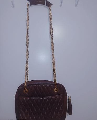 diamond: Kožna torba preko ramena, bordo boje, prošivenog “diamond” dezena. - — 4