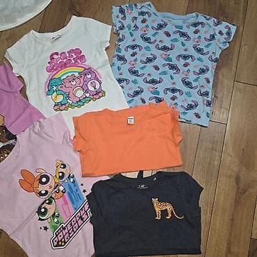 svecane plave haljine: Lot majica za devojčice – 6 komada, kratki rukav, različiti motivi i — 2