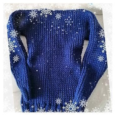 Lične stvari: Džemper novi ručno pleteni vel L. Obim grudi 70 cm, dužina 60 cm, od — 1