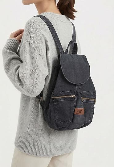 Modni rančevi: Džins rančevi – urbani, praktični i jedinstveni - Materijal: džins i — 5