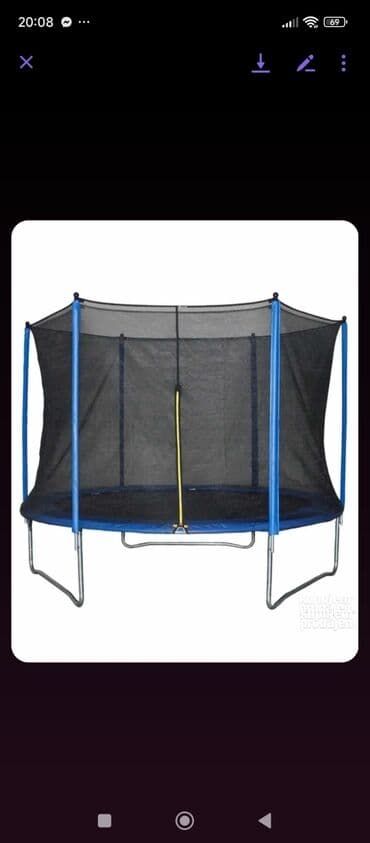 platno za trambolinu: Trampolina Sa Zaštitnom Mrežom 244 cm Beskonačna skakutava zabava — 1