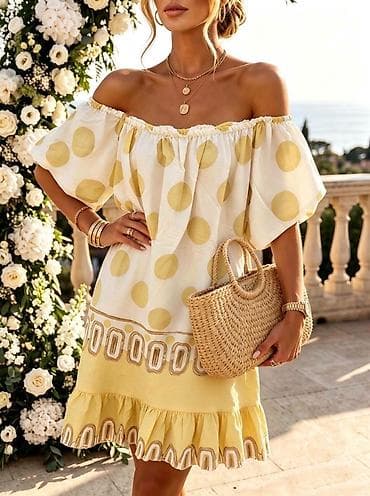 duboke cizme type 1: Ženska letnja haljina na tufne – boho stil, spuštena ramena. 2500 din — 3