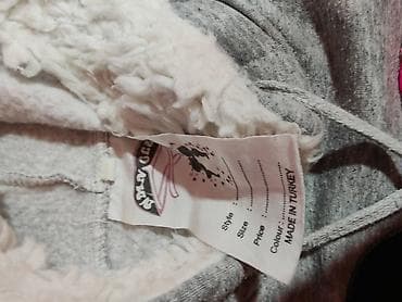 nike velicine odece za decu: Sivi dečiji duks/dukserica sa kapuljačom i rajsferšlusom, sa toplom — 1