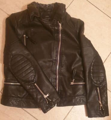vuneni prsluci sa zlatibora: ZARA kozna jakna bajkerka 11-12 godina 152 cm, girls biker jacket — 8