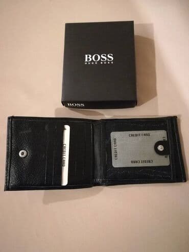 torbe sa cirkonima: Muški novčanik, Hugo Boss, Materijal: Koža — 6