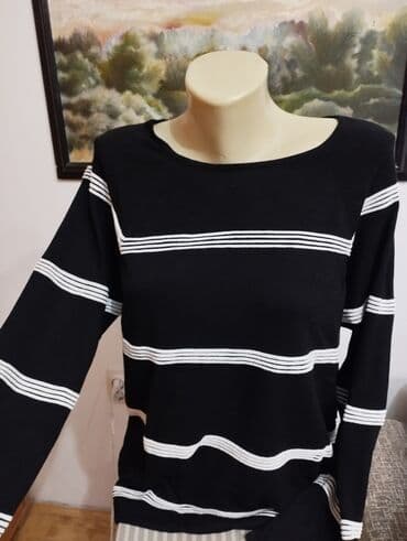 svilene spavacice sa ogrtacem: L (EU 40), Casual cut, Stripes — 3