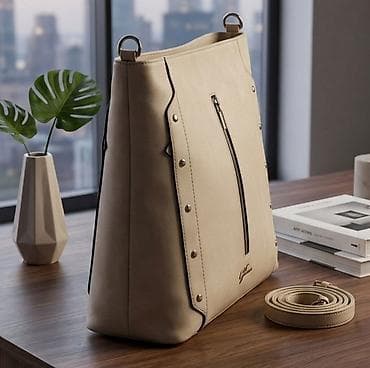 Elegantna ženska torba – bež - Materijal: glatka eko-koža sa finom na lalafo.rs Elegantna ženska torba – bež - Materijal: glatka eko-koža sa finom