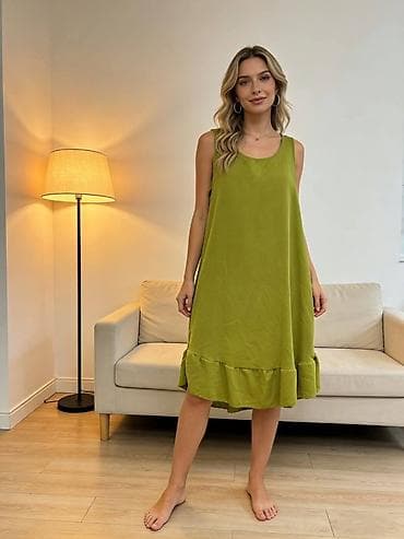 top s perjem: Ženska letnja haljina bez rukava – model 2864 Veličina od xl do 3xl - — 1