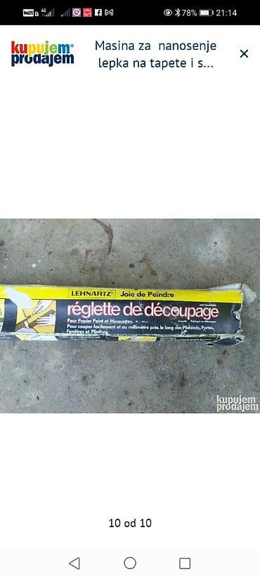 polovan alat iz uvoza: Lehnartz “Wallpaper Trimmer” – vođica/lenjir za sečenje tapeta i — 4