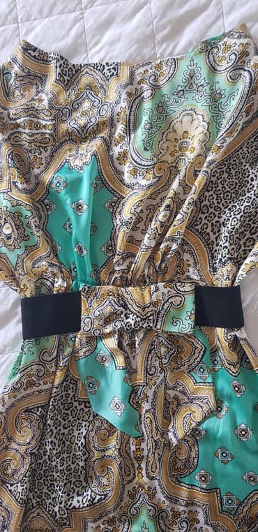 dugacke haljine: S (EU 36), color - Multicolored, Cocktail, Short sleeves — 2