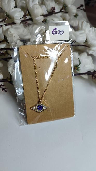 jordanke plave: Ogrlica sa priveskom “zlo oko” (nazar) – zlatne boje - Lanac u — 4