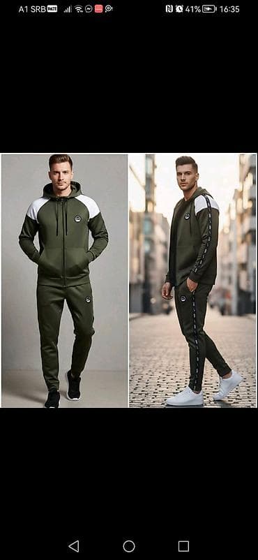 hugo trenerke: Muški komplet trenerke – dukserica na rajsferšlus i donji deo - Boja — 1