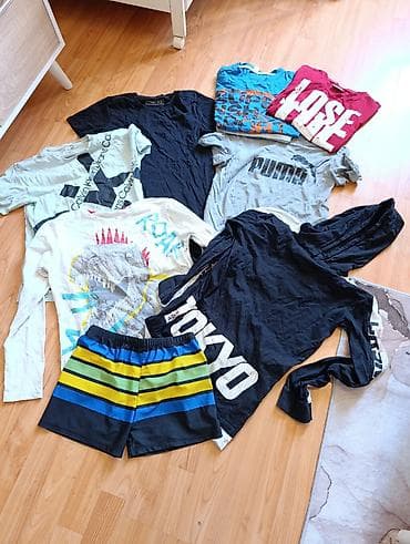 Kolica za bebe: Deciji paket odeće – majice, dukserica i šorts - Više pamučnih majica — 1