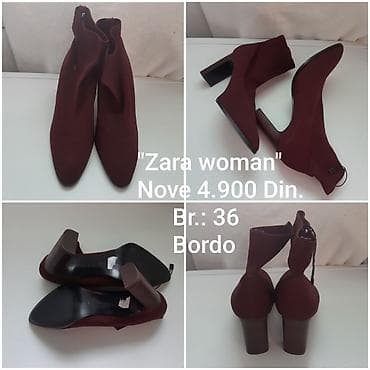 adidas svetlece patike: Nove Zara Woman čizmice – model „čarapa” u elegantnoj bordo boji. - — 4