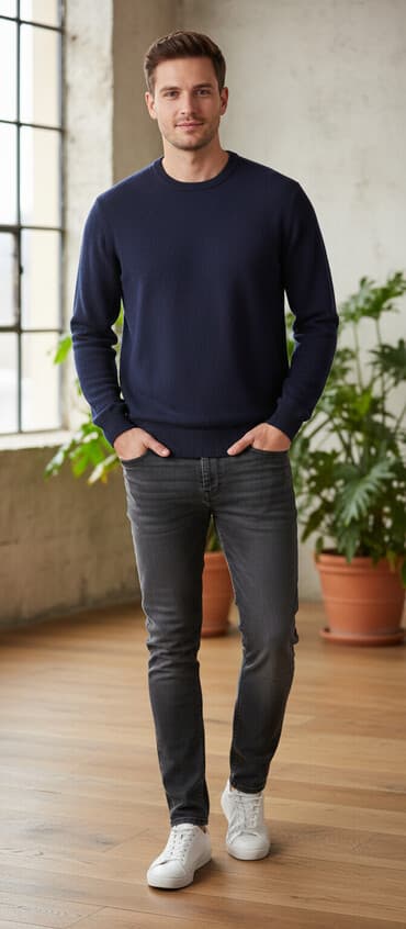 narandzasti lak za nokte: Springfield Muski dzemper,kao nov. sastav: vuna + lan. Vel L. malo — 1