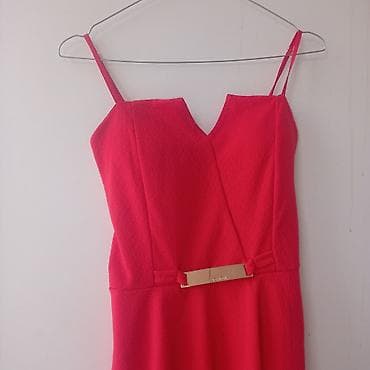 diline haljina: Elegantna crvena haljina na bretele - Kroj: uska silueta do kolena — 2