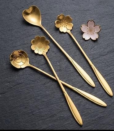 ideje za fasadu: Dekorativne kašičice od nerđajućeg čelika sa zlatnim premazom, u — 1