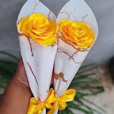 materijal za vez: Ručne dekorativne ruže od satenske trake – buketi i pojedinačne ruže — 4