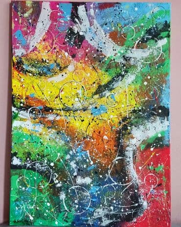 staklene termo case za kafu: Painting, 70 x 50 cm, New — 2