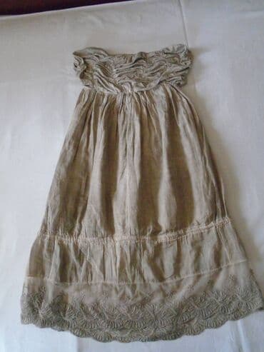 c a haljine 2022: S (EU 36), color - Beige, Without sleeves — 2