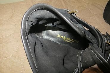 crne stikle na vezivanje: BALMAIN PARIS br 38 ITALY bez mana greske mozda jednom obuvene — 5