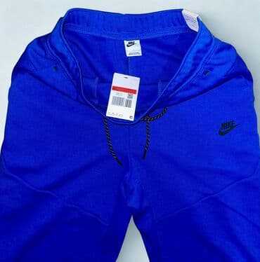 Sweatpants, L, Nike, color - Blue, Cotton — 2