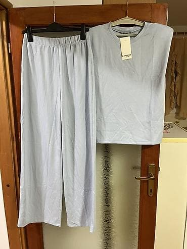 delovi za satove: Dvodeleni komplet – svetloplavi - Model: široke pantalone sa — 3