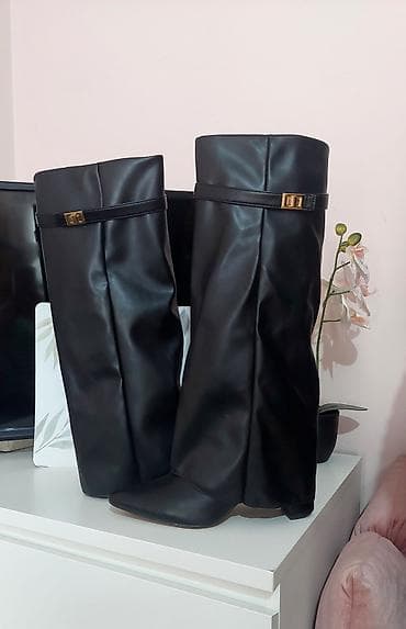 kožna suknja: Čizme, 41, bоја - Crna — 7