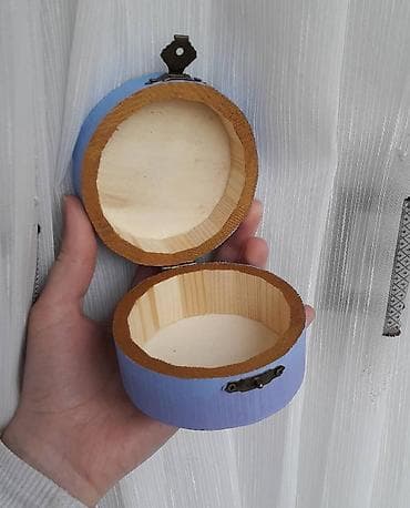 Paintings & Picture frames: Jewelry box, Wood, color - Light blue, New — 4