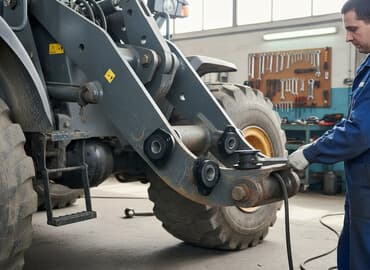 auto prikolice rucni rad: Remont gumenih nosača za utovarivač Liebherr 🔧 Remont i reparacija — 1