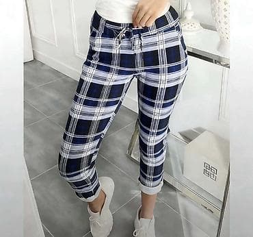 cargo pantalone: Ženske lagane pantalone 7/8 dužine, casual kroja - Model: 7/8 (do — 1