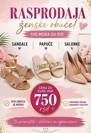 papuče platforma: ✨ RASPRODAJA ŽENSKE OBUĆE ✨ Sandale • Papuče • Salonke 👡👠 🔥 Samo 750 — 1