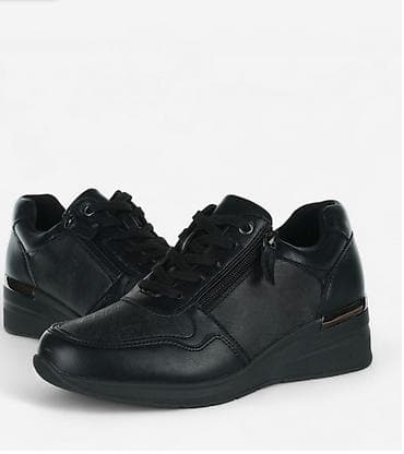 Donji delovi trenerke: Ženske patike – crne, sa skrivenom platformom - Dizajn: elegantne — 2