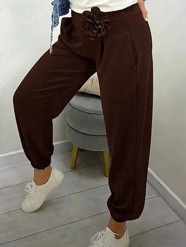 Wedding Clothes & Accessories: Ženske pantalone sa 3D cvetnim detaljem u struku - Model — 7