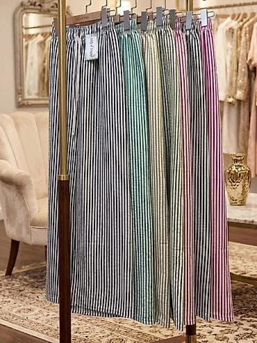 pantalone na gumu: Prugaste ženske pantalone širokog kroja M L XL 2XL 3XL 4XL 🛒 799 — 1