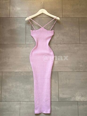 maksi haljine: New,Knited zara’’ Dress Velicine uni Boje: Orange, Crna, Lila — 1