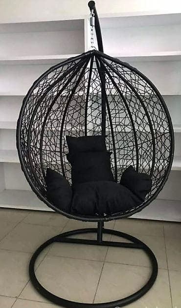 Home & Garden: Ring viseća ljuljaška 107x64x199 cm – crna | moderan dizajn Elegantna — 4