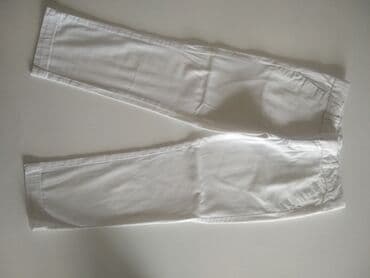 zara pantalone visoki struk: 110-116, color - White — 2
