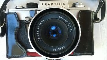 sporet sa 2 ringle i rernom: Fotoaparat Praktica LTL objektiv 2,8/50 i futrola — 3