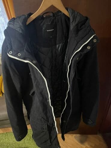 softshell jakna lidl: Clockhouse muška zimska jakna, crna. - Model: duga parka sa toplim — 4