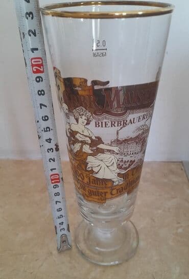 Staklena časa pivski 05L