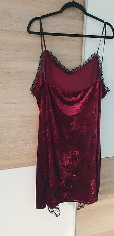 via spiga zenske cipele: Baršunasta slip haljina u boji vina - Materijal: meki, baršunasti — 3