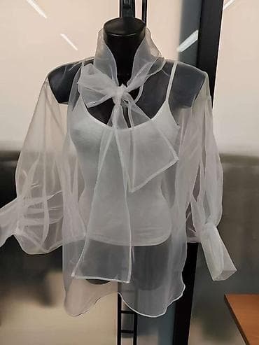 Dukserice: 🔥Prozirna damska bluzа od organze sa mašnom
✅2200 din — 1