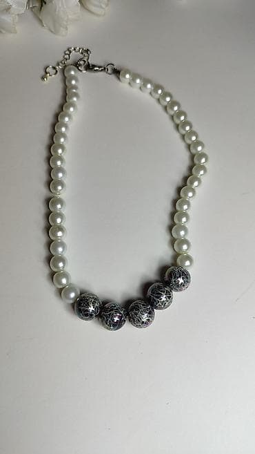Ogrlica sa perlama i dekorativnim kuglicama - Klasična ogrlica od — 2