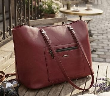 caprice koferi: Elegantna ženska torba – bordo boja - Materijal: veštačka koža sa — 1