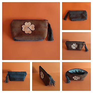 Ručno rađena kozmetička torbica/neseser od eko kože. - Dizajn na lalafo.rs Ručno rađena kozmetička torbica/neseser od eko kože. - Dizajn