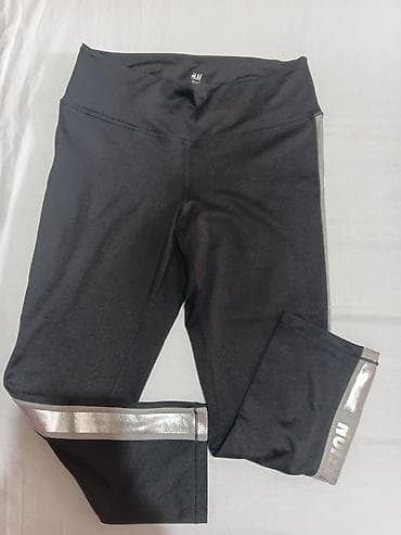 helanke pepco: H&M Sport ženske helanke, veličina M. - Boja: crna - Dizajn: duge — 6