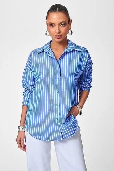 Rolke: 💫Ženska košulja na pruge – svetloplava i bela
✅2300 din — 3