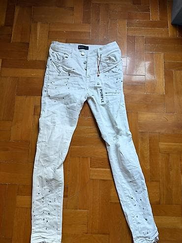 legend farmerke muske: Muške farmerke Purple Brand – model P001, veličina 30 - Boja: bela sa — 1