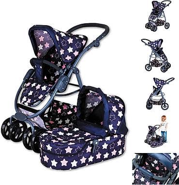 Lutke: Kolica Knorr Coco Star Blue Pink – kombinovana kolica za lutke - — 2
